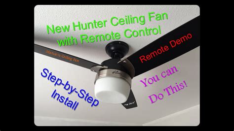 how to install a ceiling fan with light and remote